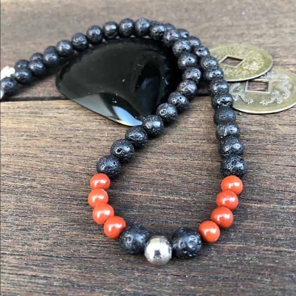 🎉HP🎉 LAVA + RED JASPER STONE  DIFFUSER NECKLACE - Picture 2 of 7